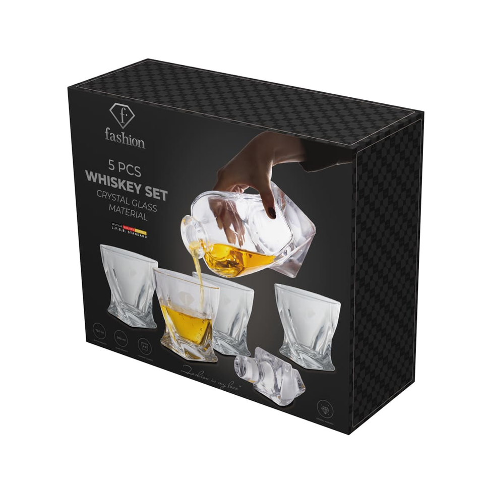 Whisky Set FTV0138 – Luxury Glass Bottle & 4 Glasses | Fashion by Berlinger Haus