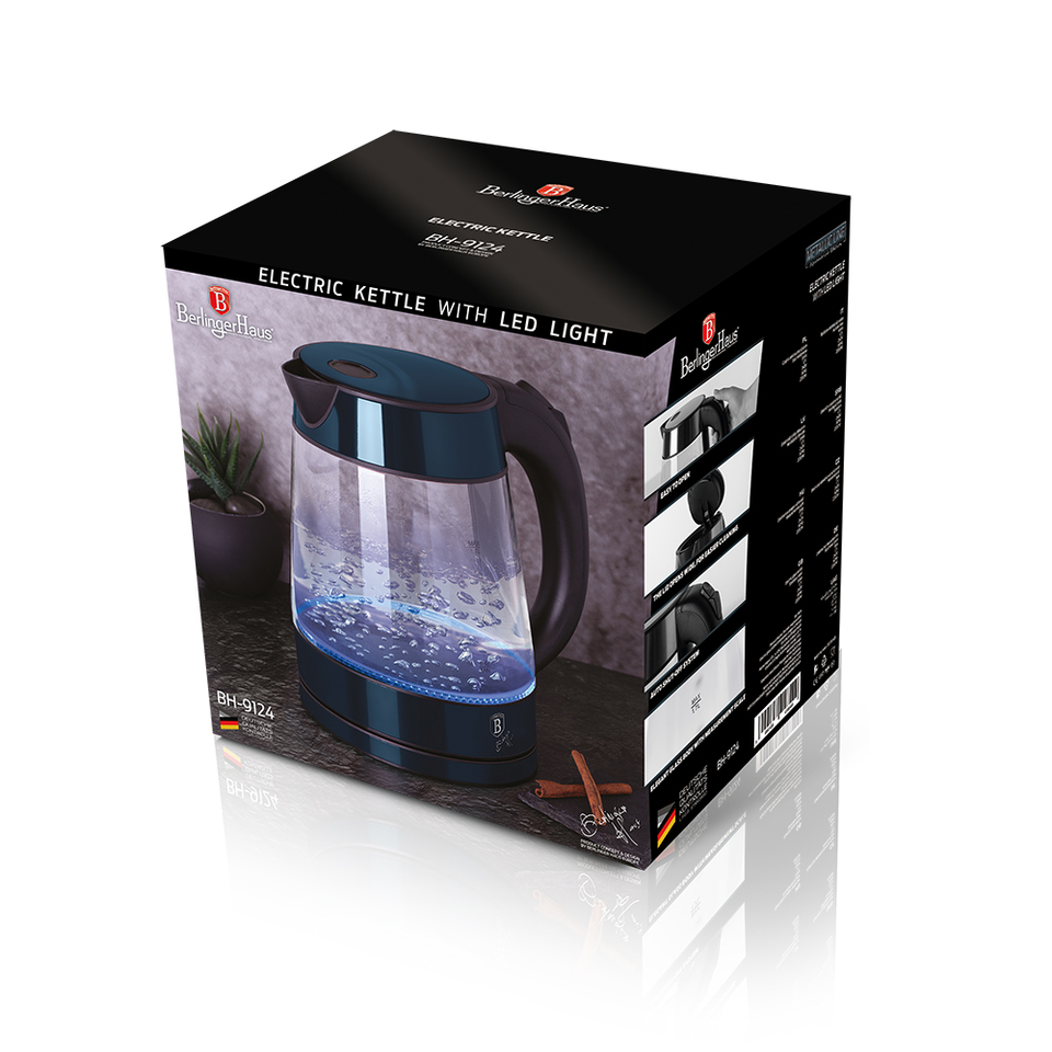 Glass Kettle Berlinger Haus BH-9124 Aquamarine Collection