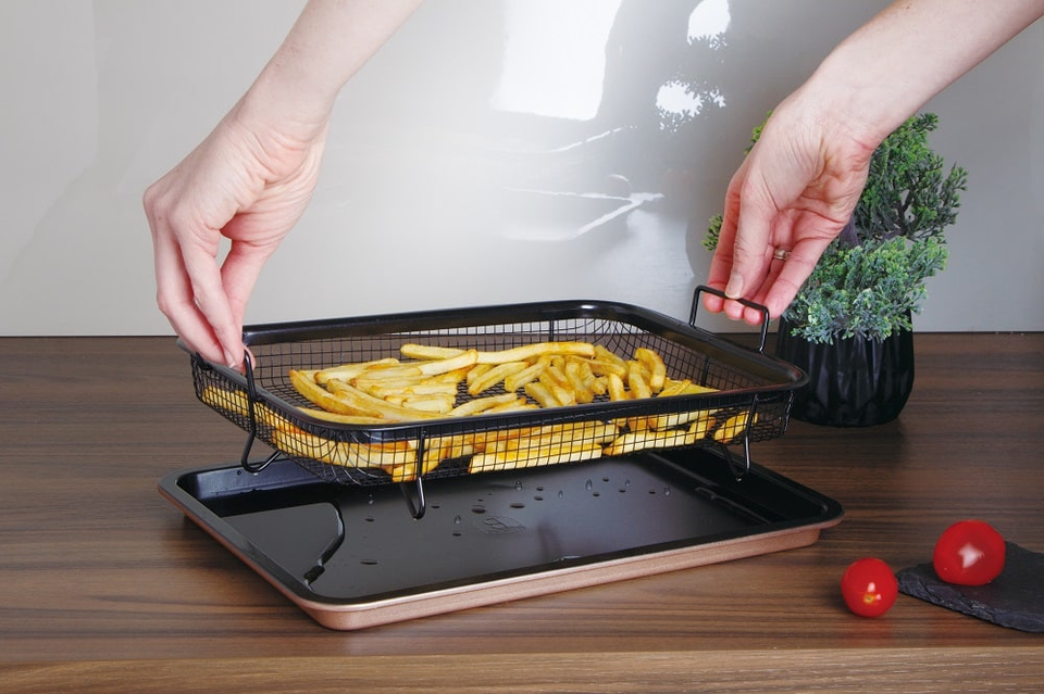 Oblong Roaster with Basket Berlinger Haus BH 7856 rose gold