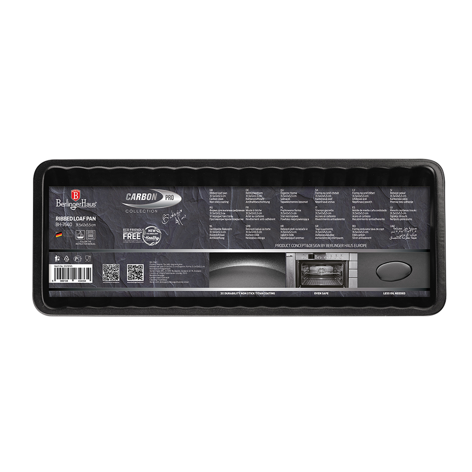 Ribbed Loaf Tin Berlinger Haus BH-7640 carbon pro