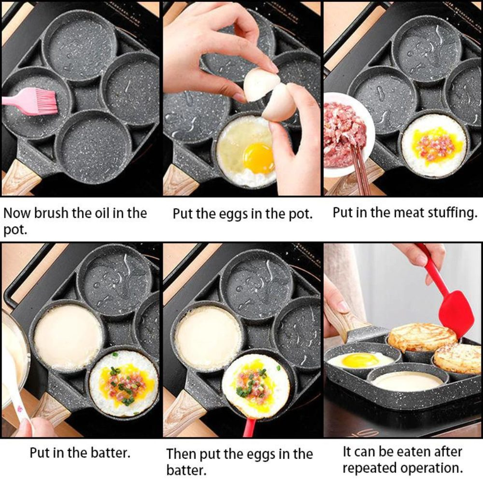 Pan Berlinger Haus BH 1447 for 4 poached eggs and pancakes
