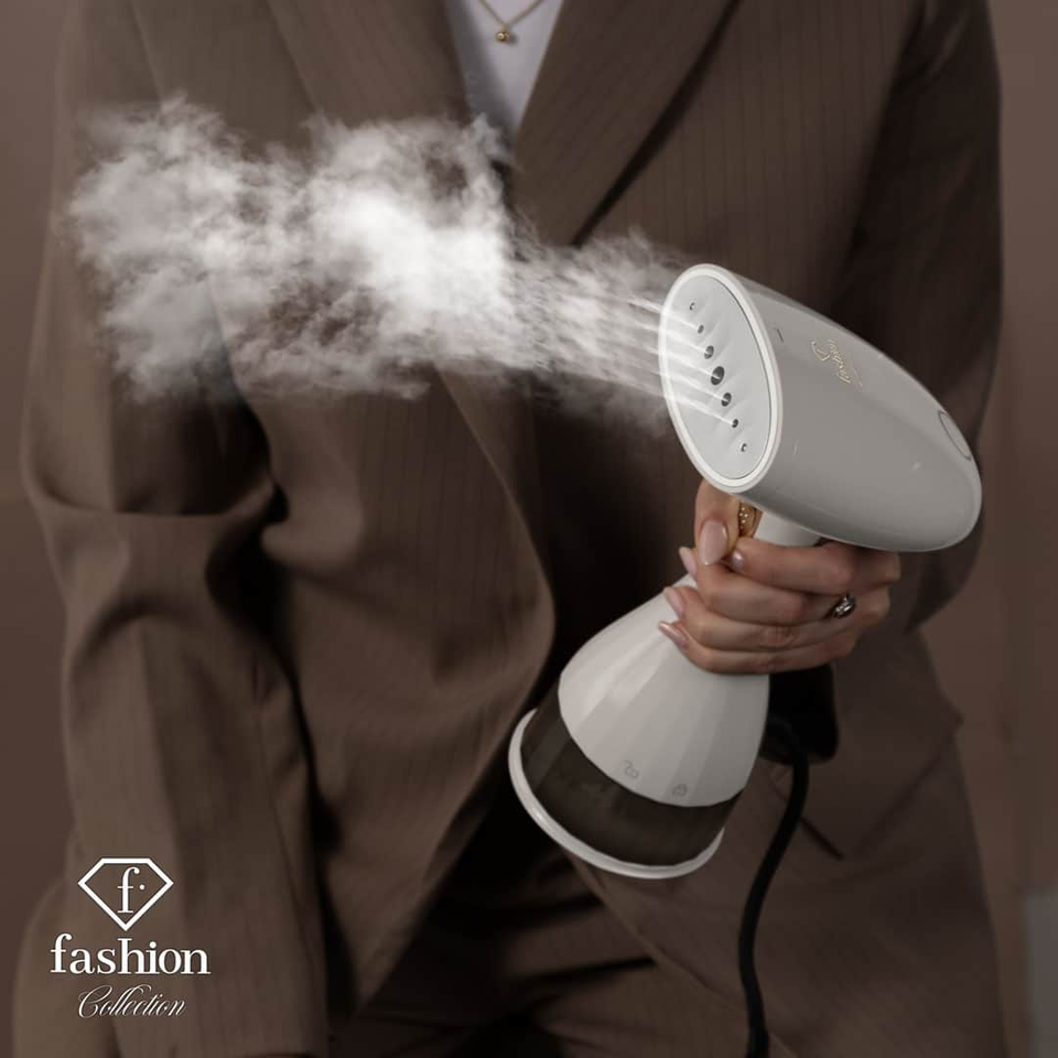 Handheld Steamer 1500W FTV0128 Cream–Gold | Fashion by Berlinger Haus | Powerful Steam & Compact Design