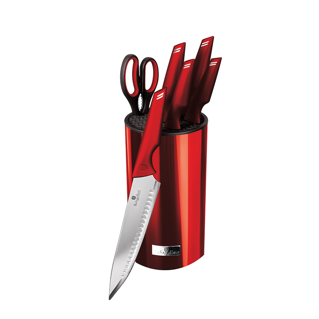 Kitchen Knife Set Berlinger Haus BH 2790 Metallic Line Burgundy Edition