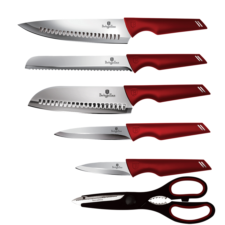 Kitchen Knife Set Berlinger Haus BH 2790 Metallic Line Burgundy Edition