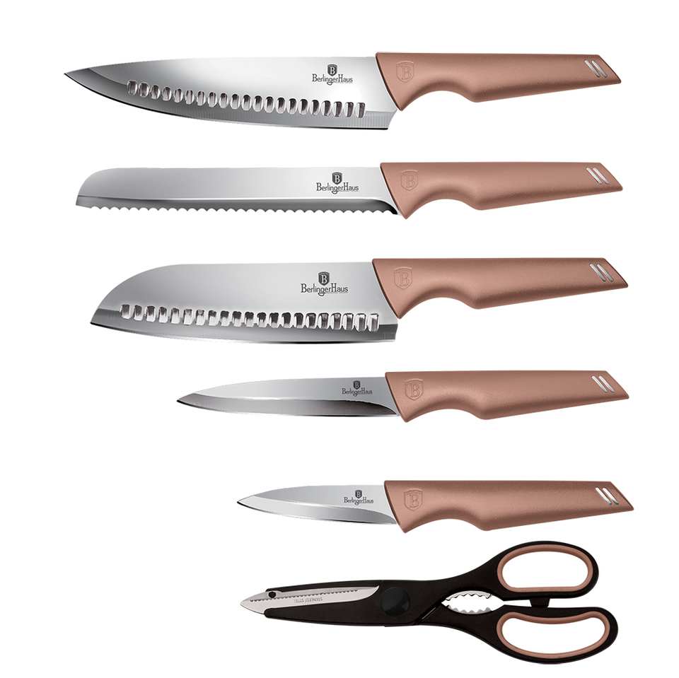 Kitchen Knife Set Berlinger Haus BH 2799 Metallic Line Rose Gold Edition