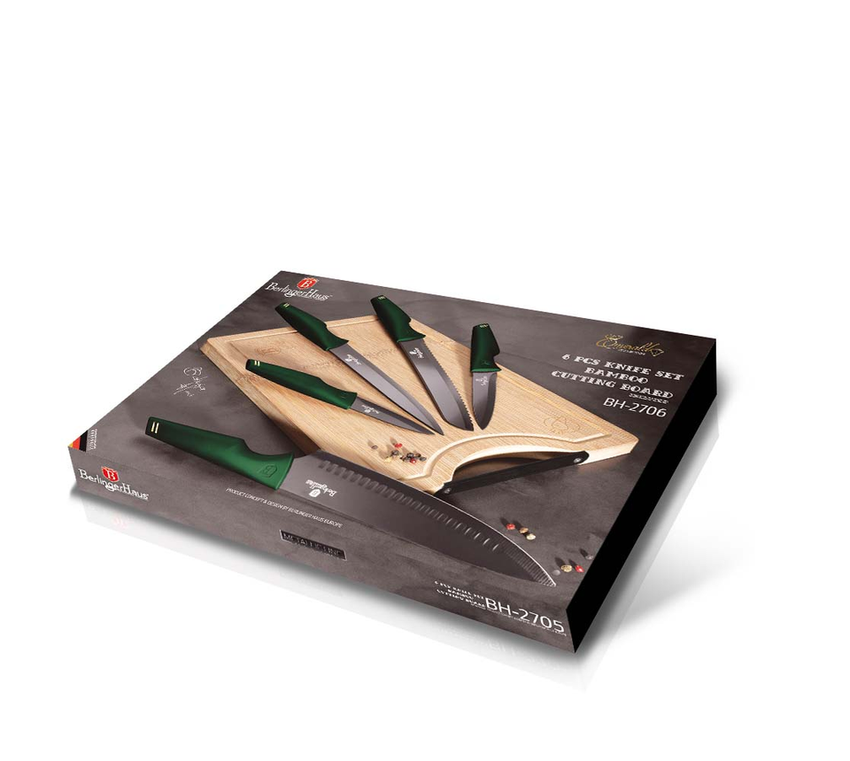Knife set & BAMBOO CUTTING BOARD BERLINGER HAUS BH2706