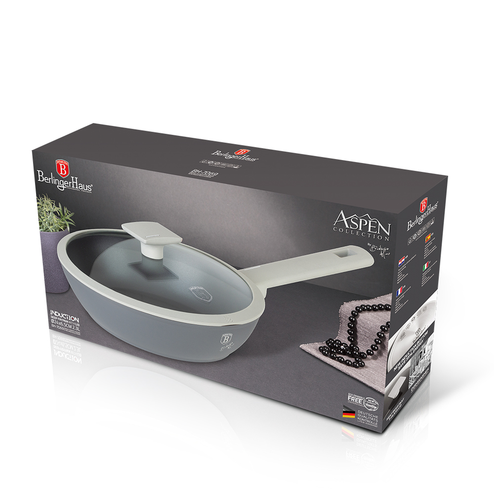 Deep frypan with lid, 24 cm, Aspen Collection Berlinger Haus BH-7069