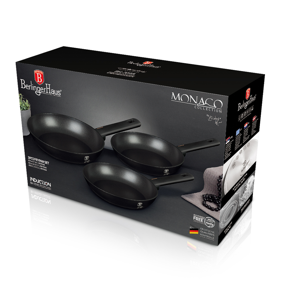 3-Piece Frying Pan Set Berlinger Haus BH7095 Monaco Collection
