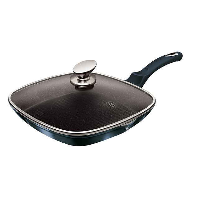 Grill pan with lid, 28 cm Berlinger Haus BH-6901  Aquamarine Edition