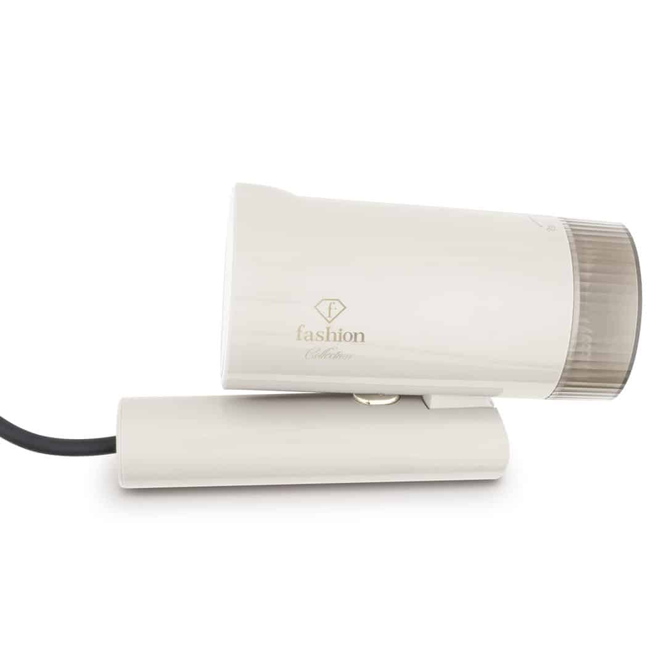 Foldable Handheld Steamer FTV0126 – Cream–Gold | 1000W Portable Garment Steamer | Fashion by Berlinger Haus