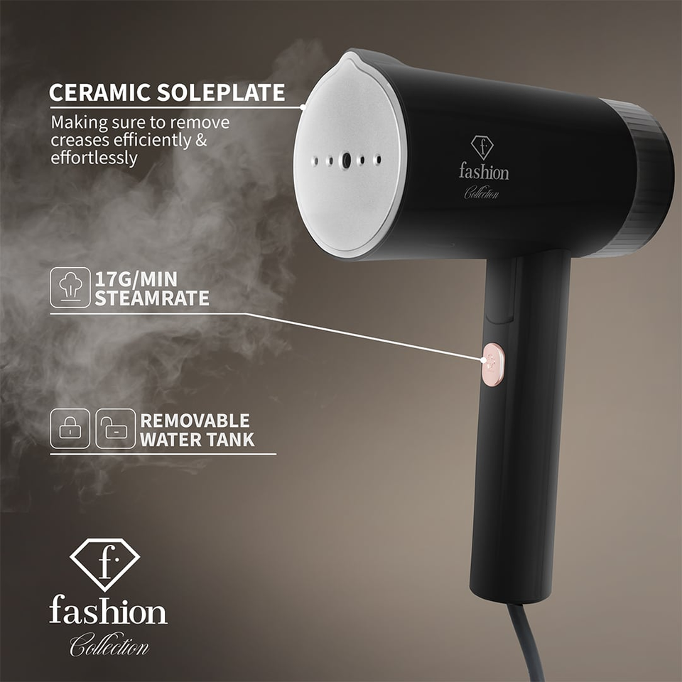 Foldable Handheld Steamer 1000W FTV0125 Berlinger Haus Black Rose Gold