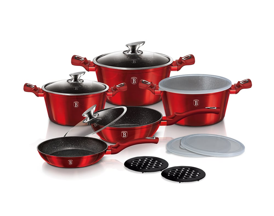 13-Piece Cookware Set Berlinger Haus BH/7030 Burgundy