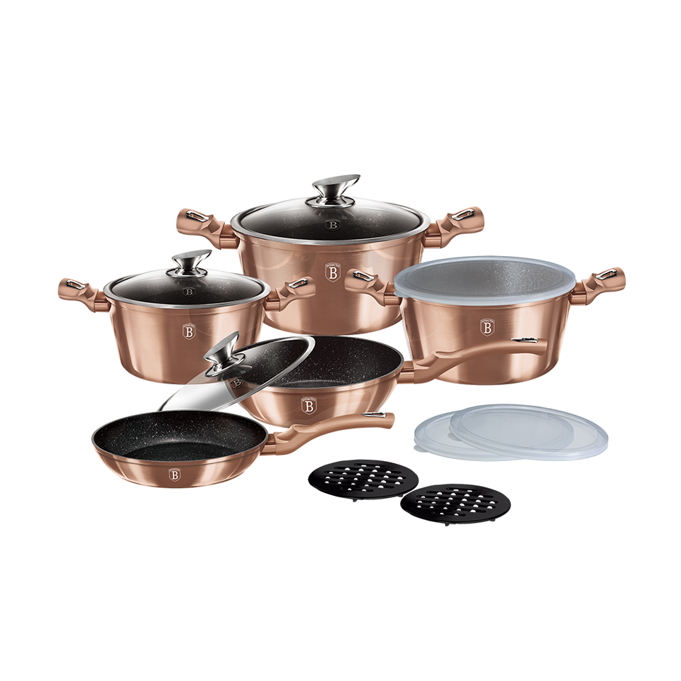 13-Piece Cookware Set Berlinger Haus BH/7029 Rose Gold