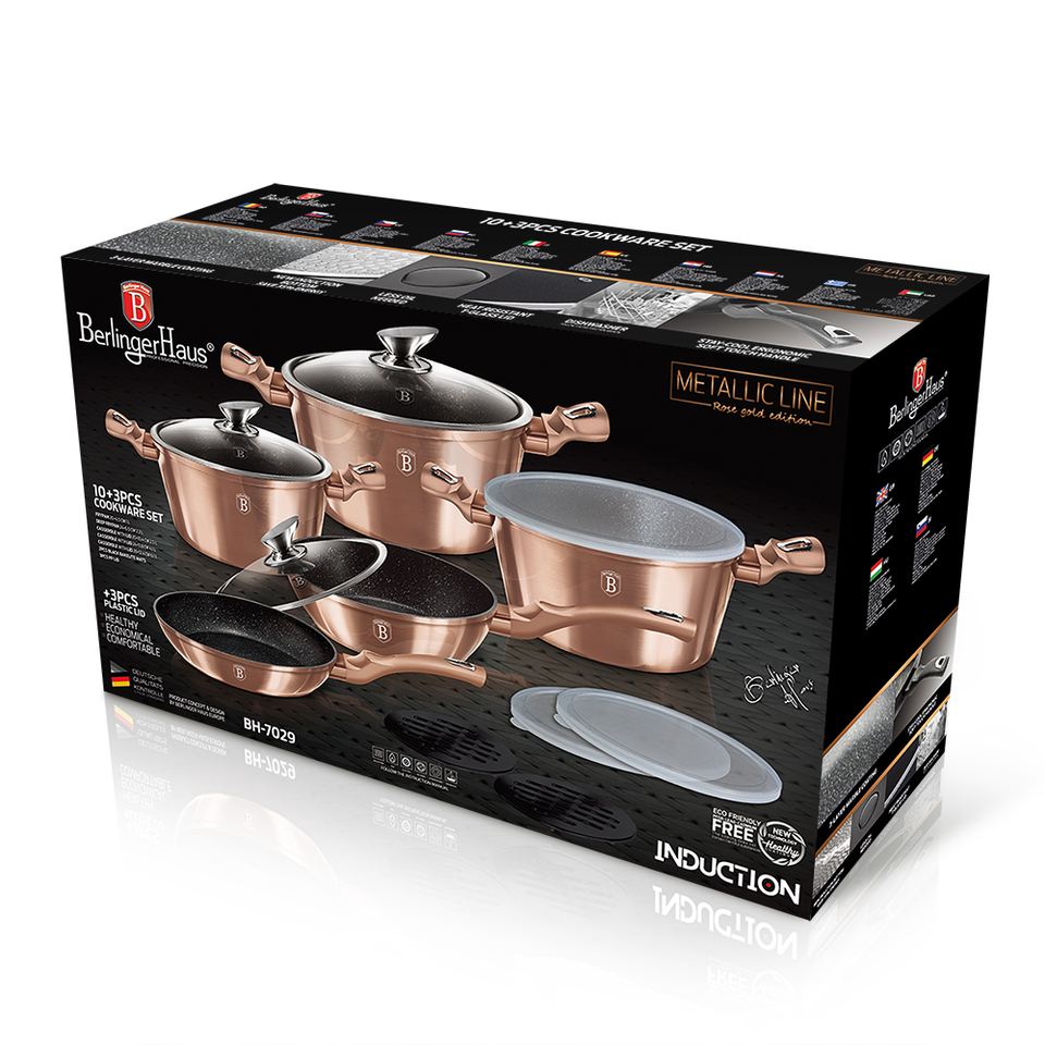 13-Piece Cookware Set Berlinger Haus BH/7029 Rose Gold