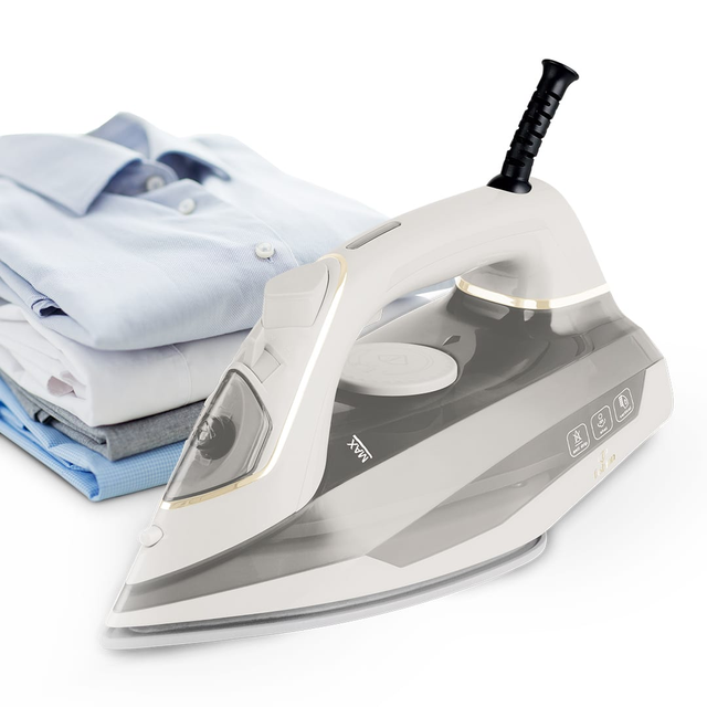 Steam Iron Berlinger Haus FTV0124 – 2400W, Ceramic Soleplate, Powerful Steam, Cream–Gold