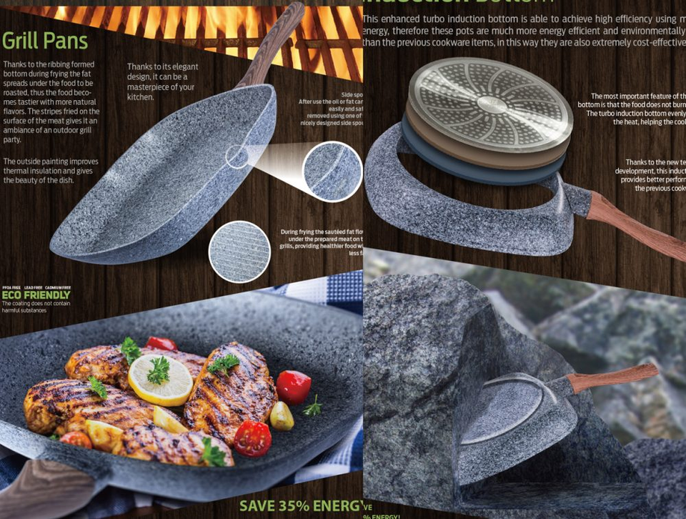3 pcs frypan set Berlinger Haus BH 1215 Forest Line