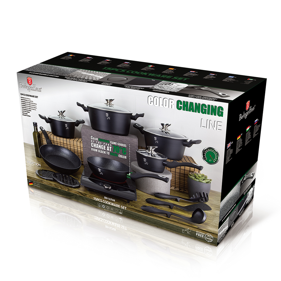 15-Piece Cookware Set Berlinger Haus BH/1474 Changing Flameguard Line