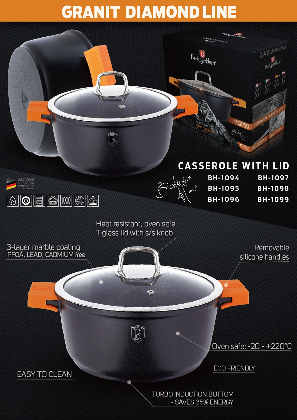 Еxtra Large Pot 36 cm Berlinger Haus BH/1099N Diamond