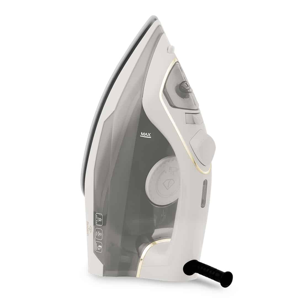 Steam Iron Berlinger Haus FTV0124 – 2400W, Ceramic Soleplate, Powerful Steam, Cream–Gold