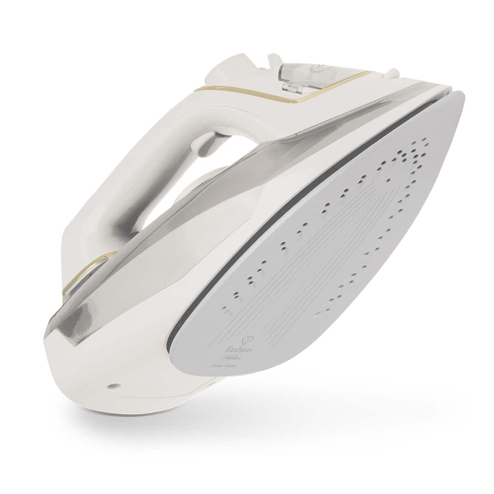 Steam Iron Berlinger Haus FTV0124 – 2400W, Ceramic Soleplate, Powerful Steam, Cream–Gold