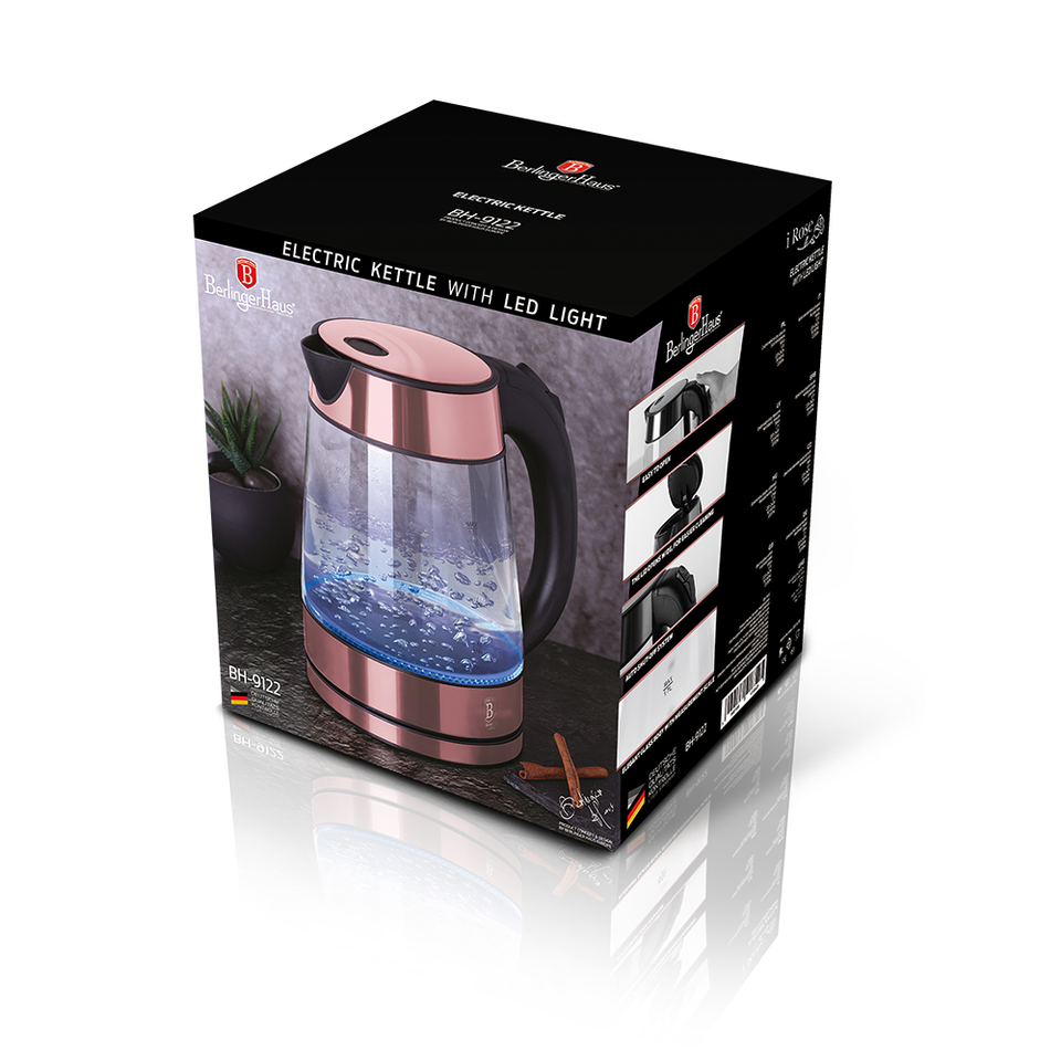 Glass Kettle Berlinger Haus BH-9122 I-Rose Collection