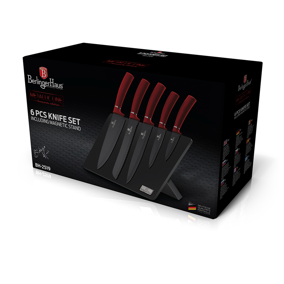 6-Piece Knife Set Berlinger Haus BH-2519 Burgundy Collection
