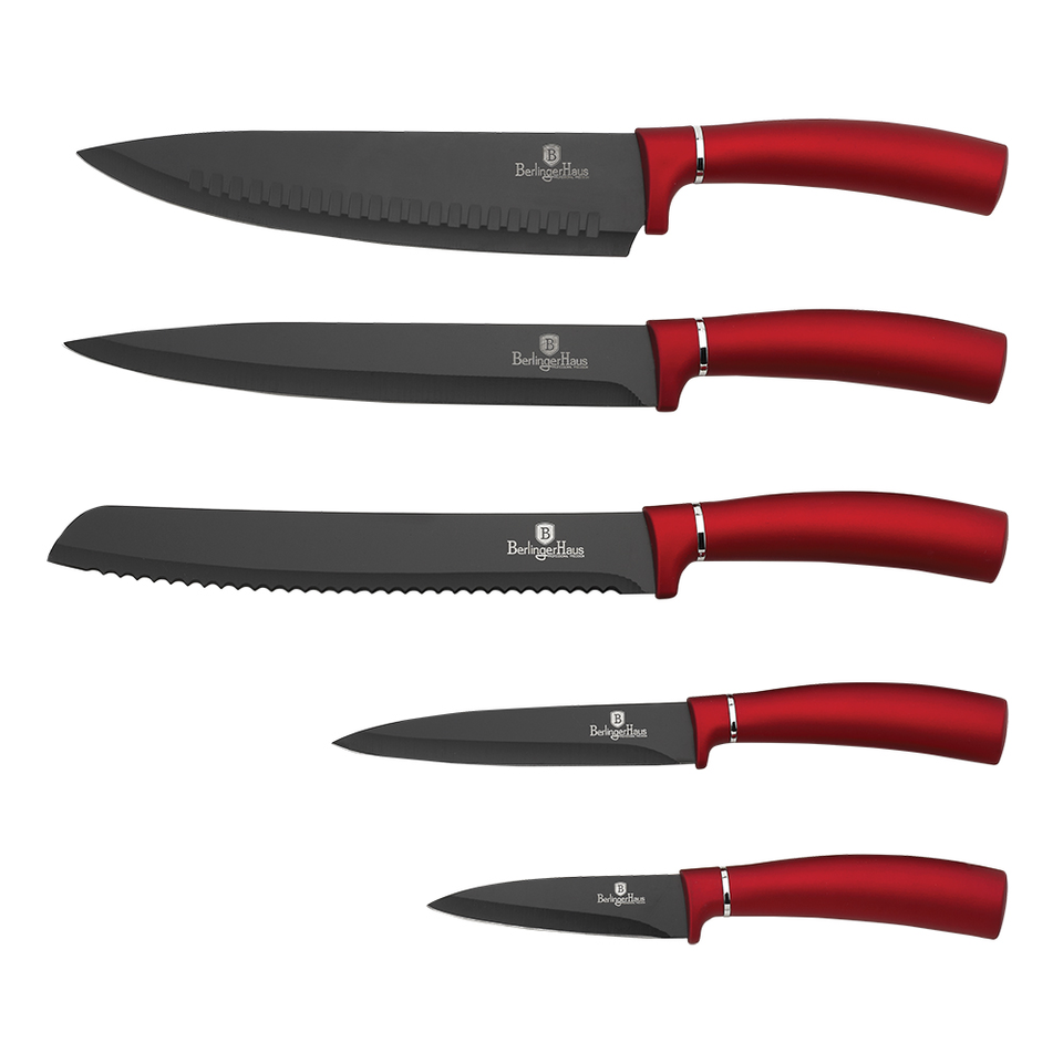 6-Piece Knife Set Berlinger Haus BH-2519 Burgundy Collection