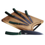 6 részes késkészlet bambusz vágódeszkával