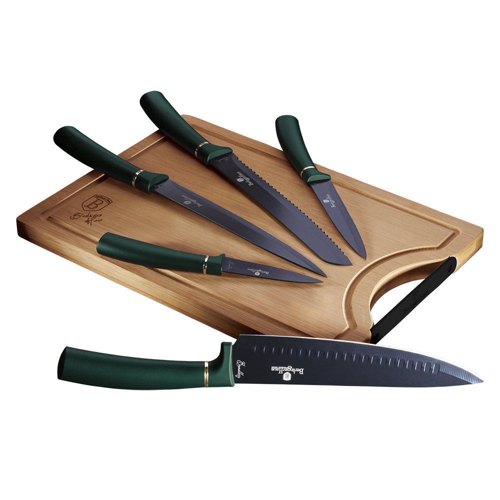 BH-2551A-1.jpg 6 részes késkészlet bambusz vágódeszkával - Image 1
