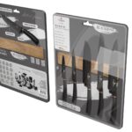 6 részes késkészlet akácfa mágneses akasztóval