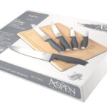 6 részes késkészlet bambusz vágódeszkával