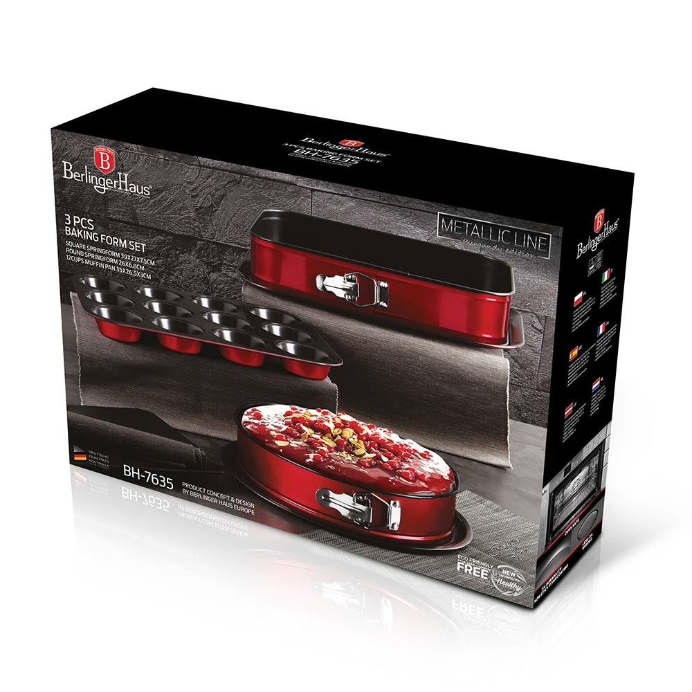 BH-7635-2.jpg 3 részes tortaforma szett muffin sütőformával - Image 1