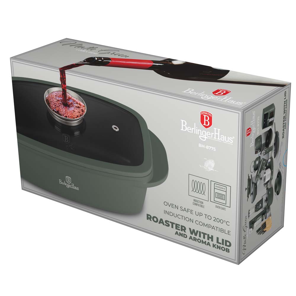 BH-8775-2.jpg Pecsenyesütő fedővel és aroma gombbal - Image 1