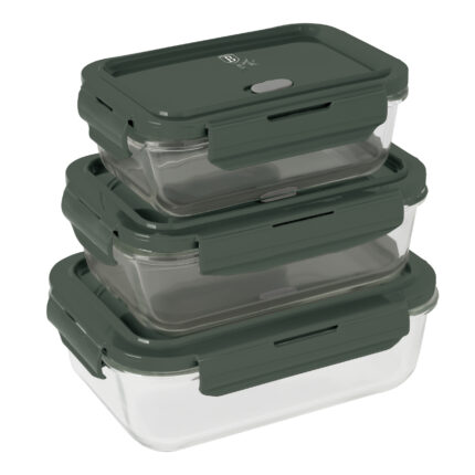 3 részes üveg ételtároló készlet