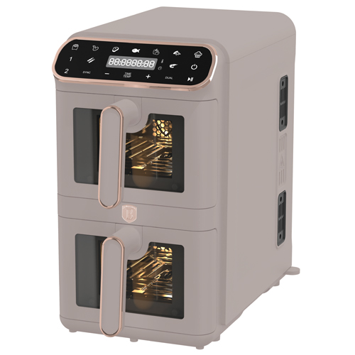 BH-9804-1-1.jpg Dupla AirFryer átlátszó ablakokkal (5,5+5,5L) - Image 1